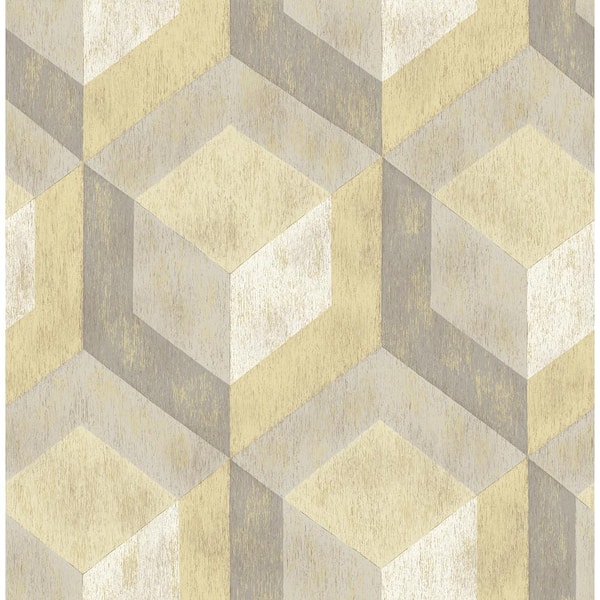 A-Street Prints Clarabelle Beige Rustic Wood Tile Paper Strippable Roll (Covers 56.4 sq. ft.)