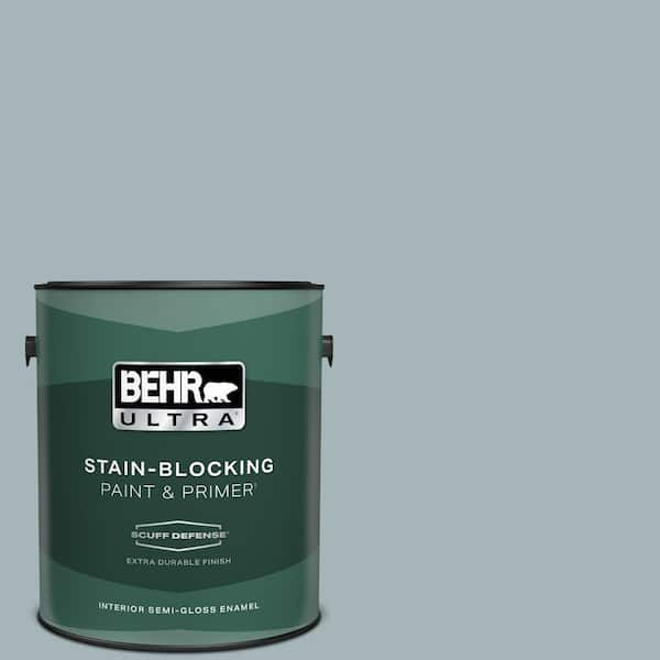 BEHR ULTRA 1 gal. #ECC-22-2 Bay View Extra Durable Semi-Gloss Enamel Interior Paint & Primer