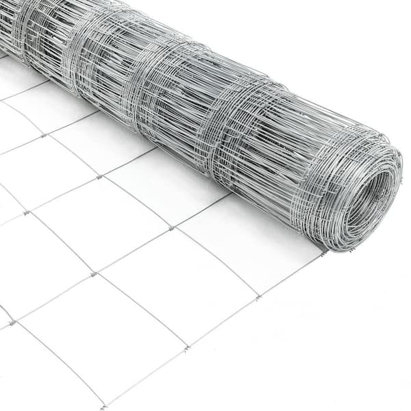 164 ft. L Silver Outdoor Weave Farm Enclosures Long-Lasting and Secure Galvanized Farm Fence