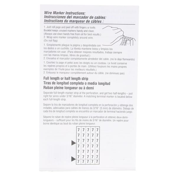 IDEAL Electrical 775104 46-90 Legend Buchanan Wire Marker Booklet