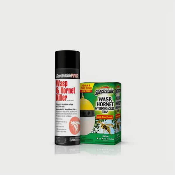 PRO 18 oz. Wasp and Hornet Killer Aerosol and Wasp, Hornet, Yellow Jacket Insect Trap (1-Count) Combo