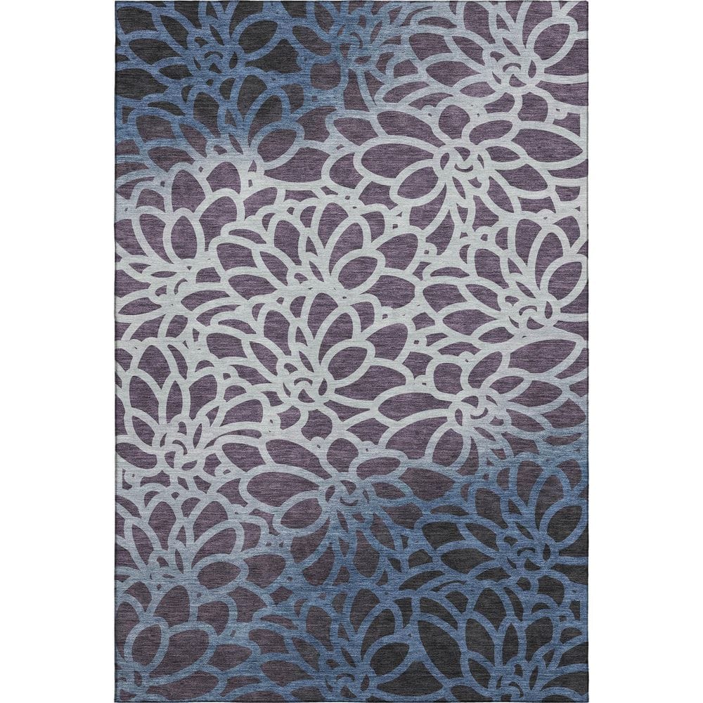 Mayfield Premium Machine Washable Abstract AMF2412 Plum 8 ft. x 10 ft. Area Rug price history on PriceWatchPro