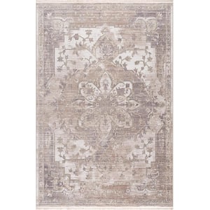 Amalfi Beige (2 ft. x 15 ft.) Abstract - 2 ft. 3 in. x 15 ft. Modern Abstract Runner Area Rug