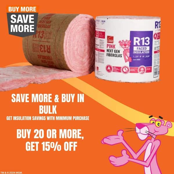 R- 13 Faced Fiberglass Insulation Roll 15 in. x 32 ft. (1 Roll)