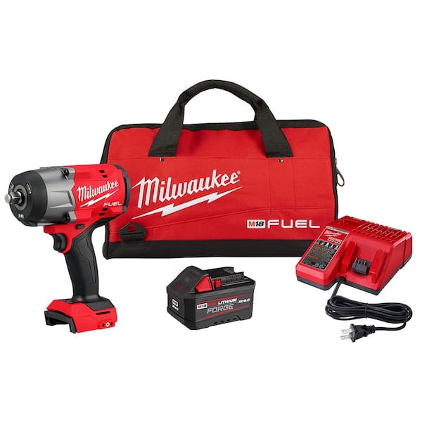 Milwaukee M18 FUEL 18V Lithium-Ion Brushless Cordless 1/2 in. High Torque Impact Wrench w/Friction Ring FORGE Kit