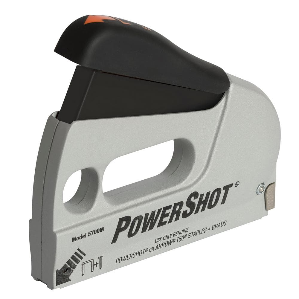 Arrow 5700 PowerShot Heavy Duty 2-In-1 Staple and Nail Gun for Wood,  Upholstery, Furniture, Crafts, Fits 1/4, 5/16”, 3/8, 1/2, or 9/16  Staples and