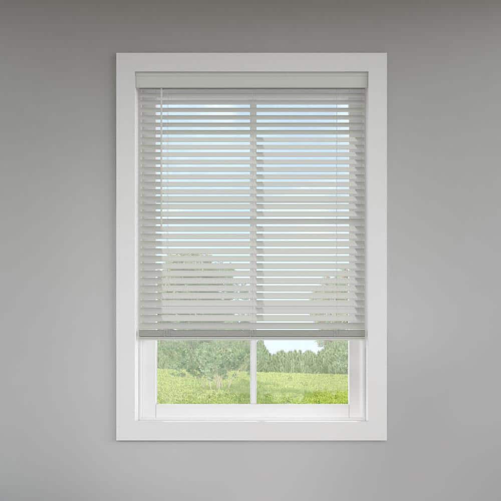Classic Value Light Gray Cordless Room Darkening Faux Wood Blinds with 2 in. Slats - 51.25 in. W x 72 in. L, Custom price history on PriceWatchPro