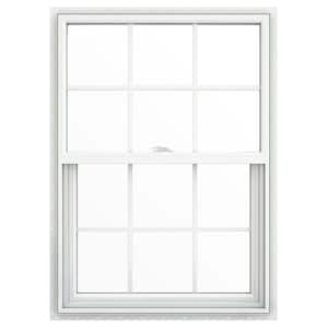 29.5 in. x 35.5 in. V-2500 Series White Vinyl Single Hung Window with Colonial Grids/Grilles