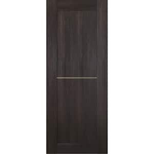 Vona 07 1H Gold 28 in. W x 80 in. H x 1-3/4 in. D 1-Panel Solid Core Veralinga Oak Prefinished Wood Interior Door Slab