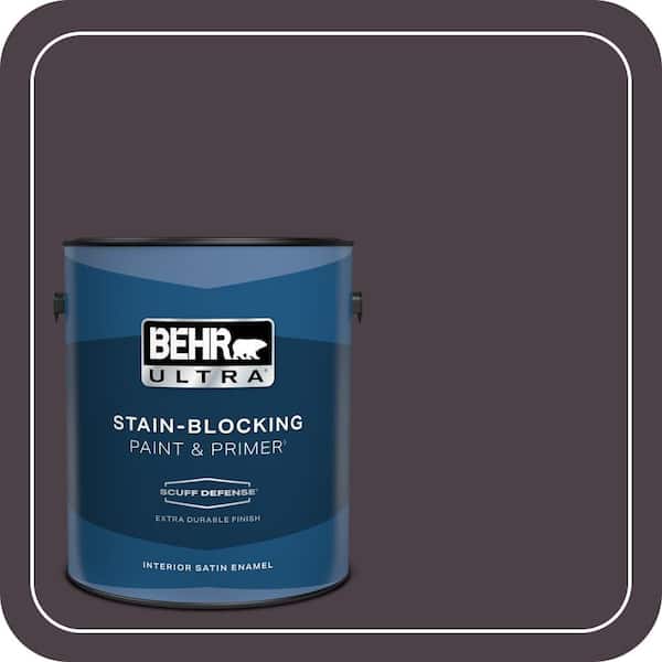 BEHR ULTRA 1 gal. #BXC-09 Dark Burgundy Wine Extra Durable Satin Enamel Interior Paint & Primer