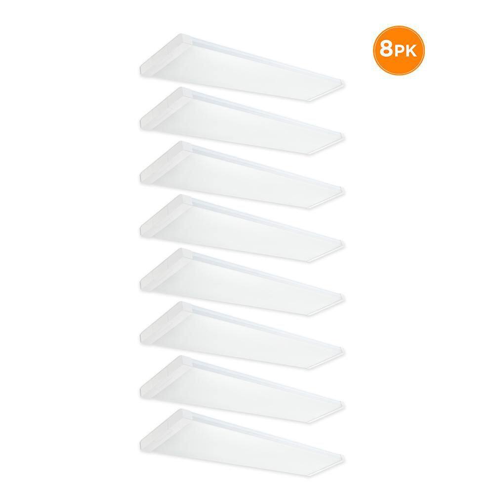 8-Pack 46 in. x 10 in. LED Flush Mount Ceiling Light, Selectable CCT 2700K-5000K, Dimmable Low Profile 5500LM 70W, White price history on PriceWatchPro