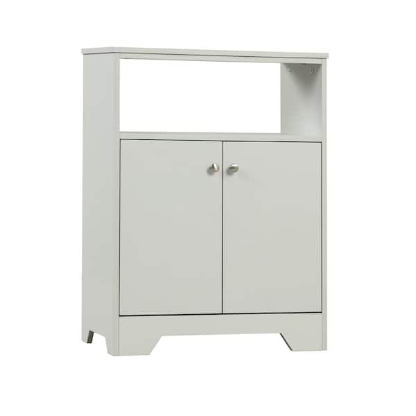 Unbranded 23.60 in. W x 11.80 in. D x 31.70 in. H Gray Bathroom Shelf