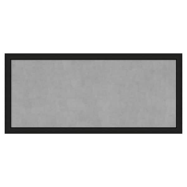 Amanti Art Midnight Black Narrow 51 in. x 23 in Framed Magnetic Board