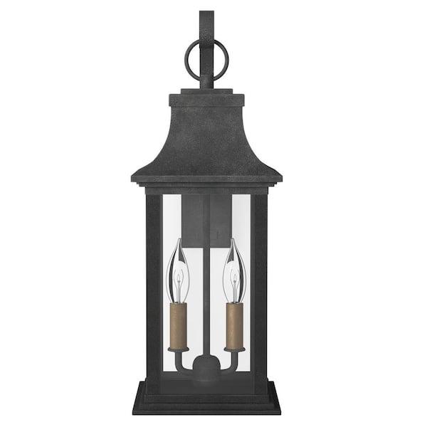 HINKLEY - Adair Medium 2-Light Aged Zinc Outdoor Wall Lantern