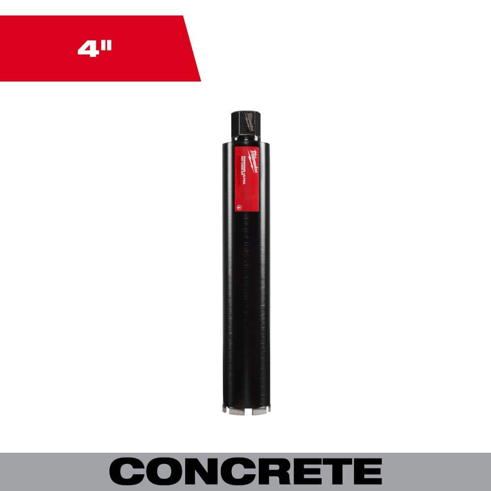 Milwaukee 4 in. Diamond Ultra Wet Core Bit 48-17-5040 - The Home Depot