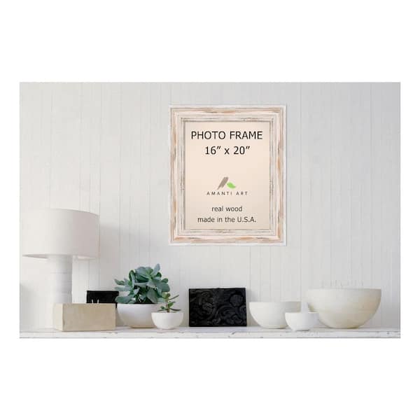 BarnwoodUSA Rustic Farmhouse Artisan 16 in. x 20 in. White Wash Reclaimed  Picture Frame 16x20 Artisan White Wash - The Home Depot