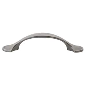 3 in. Center-to-Center Satin Pewter Arch Shovel Edge Cabinet Pulls (10-Pack)