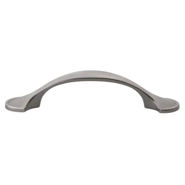 GlideRite 3 in. Center-to-Center Satin Pewter Arch Shovel Edge Cabinet Pulls (10-Pack)