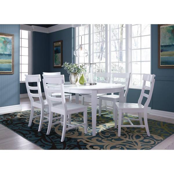International Concepts Pure White Lilliana Chair (Set of 2)