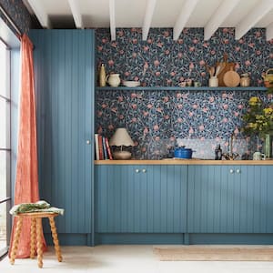 William Morris At Home Bird and Pomegranate Navy Blue Wallpaper