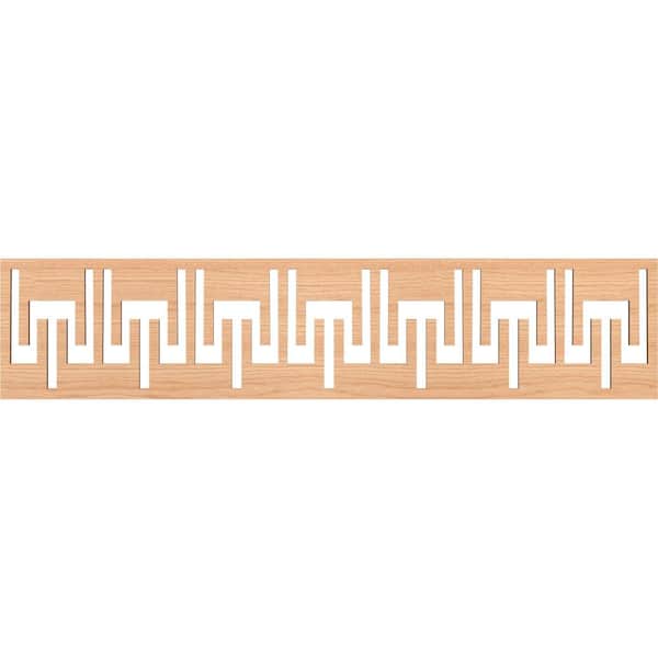 Ekena Millwork Victory Fretwork 0.25 in. D x 46.75 in. W x 10 in. L Hickory Wood Panel Moulding