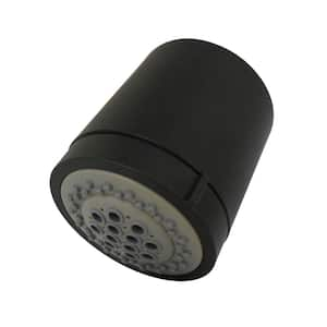 2-Spray 3.2 in. Single Wall Mount Fixed Shower Head in Matte Black