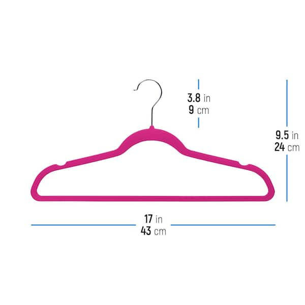 Black Plastic Top Clothes Hangers - 43cm