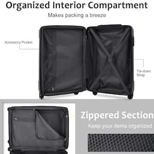 28 in. White Lightweight Hardshell Luggage Spinner Suitcase with TSA Lock Single Luggage