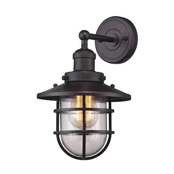Titan Lighting Seaport 1-Light Oil-Rubbed Bronze Sconce