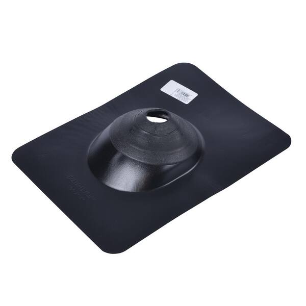 No-Calk 6-1/4 in. x 10-3/4 in. Galvanized Steel Black Vent Pipe Roof Flashing with 1 in. - 3 in. Adjustable Diameter No-Calk 6-1/4 in. x 10-3/4 in. Galvanized Steel Black Vent Pipe Roof Flashing with 1 in. - 3 in. Adjustable Diameter