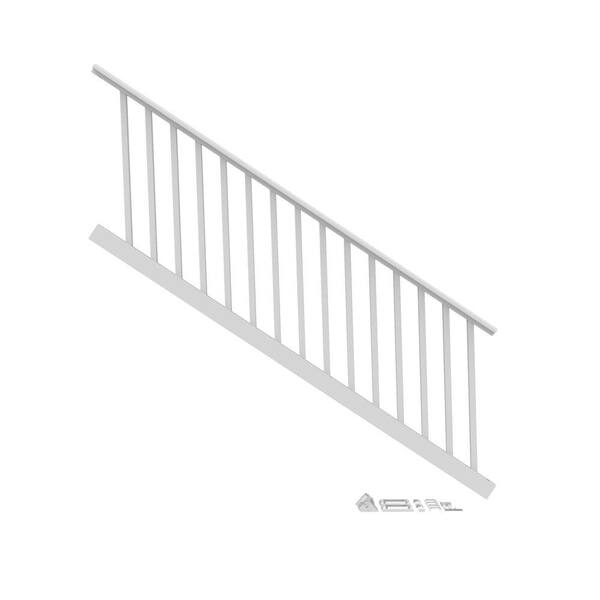 RDI Original Rail 8 ft. x 36 in. Vinyl White 32° to 38° Stair Rail Kit ...