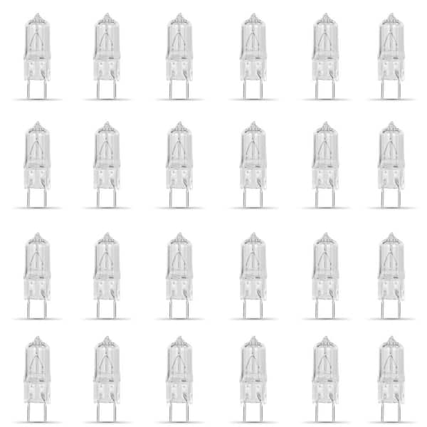 20-Watt Bright White (2700K) T4 GY8.6 Bi-Pin Base Dimmable Halogen Light Bulb (24-Pack)