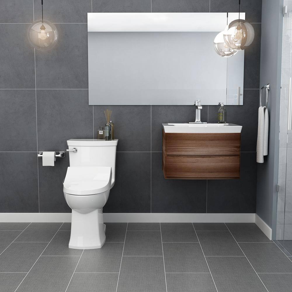 White Elongated Dual Flush High Efficiency Toilet