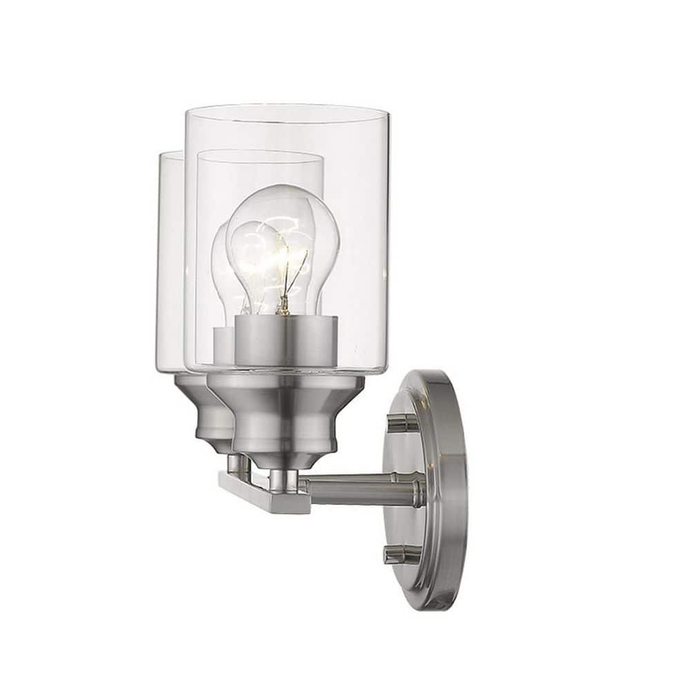 9.88 in. Clear Indoor Hardwired Sconce with No Bulbs Included price history on PriceWatchPro