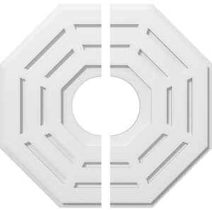 1 in. P X 9-1/2 in. C X 24 in. OD X 7 in. ID Westin Architectural Grade PVC Contemporary Ceiling Medallion, Two Piece