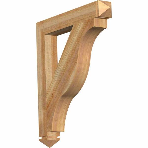 Ekena Millwork 4 in. x 34 in. x 30 in. Western Red Cedar Funston Arts and Crafts Rough Sawn