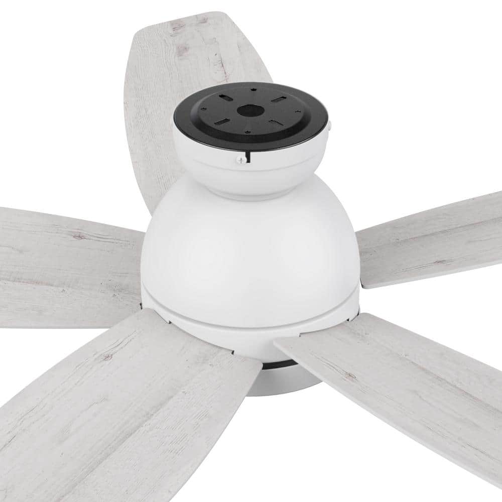 Povjeta 52" White Plywood 5-Blade Ceiling Fan with Remote