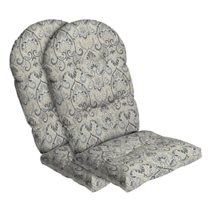 20 in. x 48 in. Outdoor Adirondack Chair Cushion in Neutral Aurora Damask (2-Pack)
