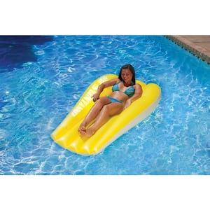 Yellow Suntanner Swimming Pool Float Mattress