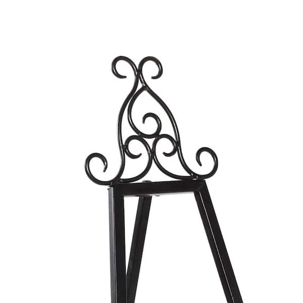 65 Black Metal Sign Holder Easel Stand, Collapsible Tripod Stand | by Tableclothsfactory