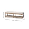 Baxton Studio Celeste Beige Fabric Upholstered Bench 28862 7607 HD