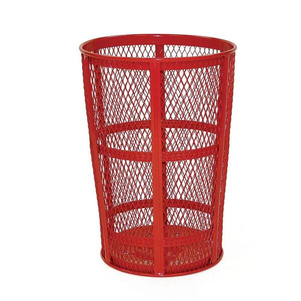 Rubbermaid Commercial Products 45 Gal. Red Round Street Trash Can