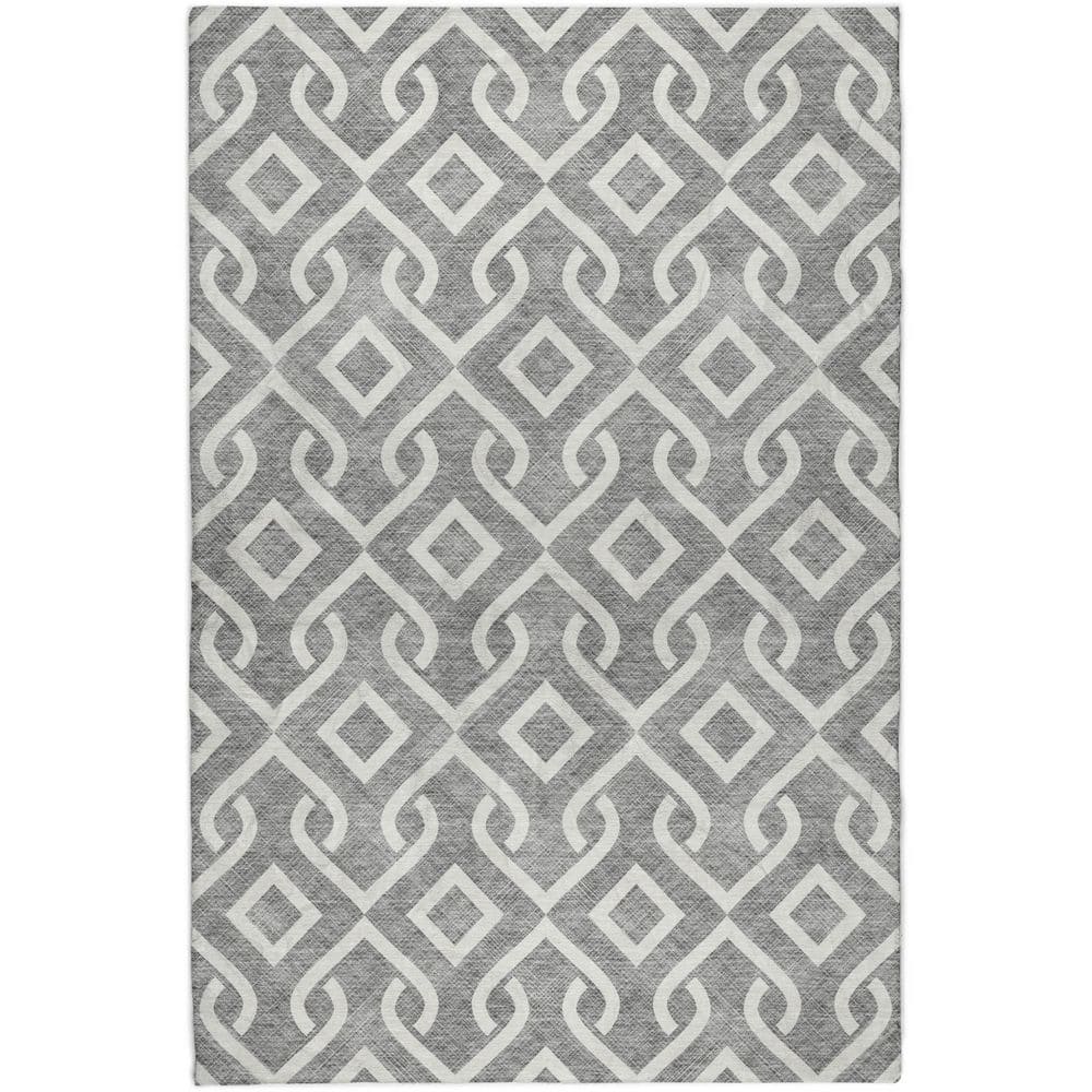 Dream Shag Premium Machine Washable Abstract ADS621 Gray 5 ft. x 7 ft. 6 in. Area Rug price history on PriceWatchPro