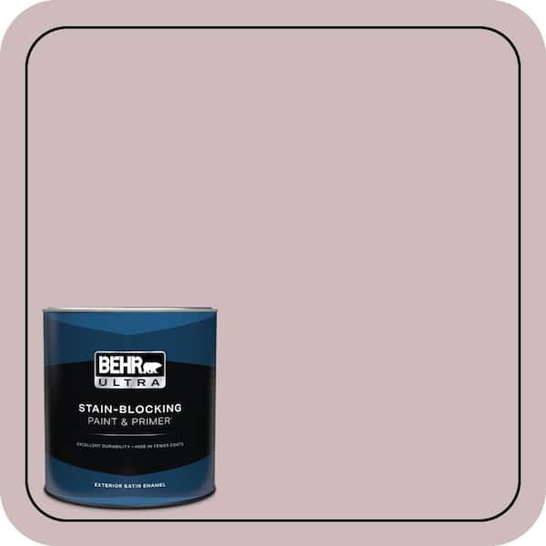 BEHR ULTRA 1 qt. #N120-3 Mauve it Satin Enamel Exterior Paint & Primer