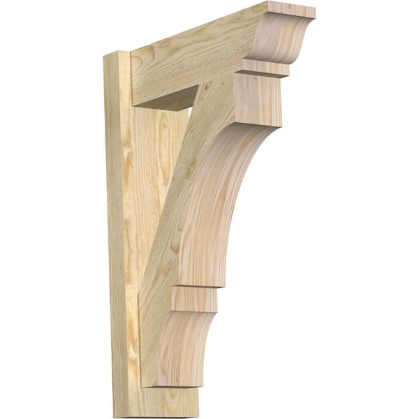 Ekena Millwork 6 in. x 26 in. x 18 in. Douglas Fir Balboa Traditional Rough Sawn Outlooker