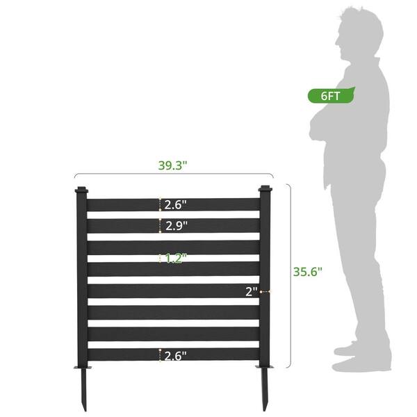 Patio White PVC Vinyl Picket Fence Panels 36" High X 92" Wide Decorative Garden Fence For Front Yard Porch Patio Deck Pool Safety Dog Fence (19