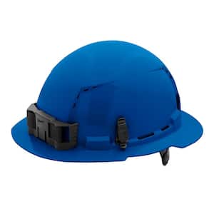 BOLT Blue Type 1 Class C Full Brim Vented Hard Hat with 6-Point Ratcheting Suspension (10-Pack)
