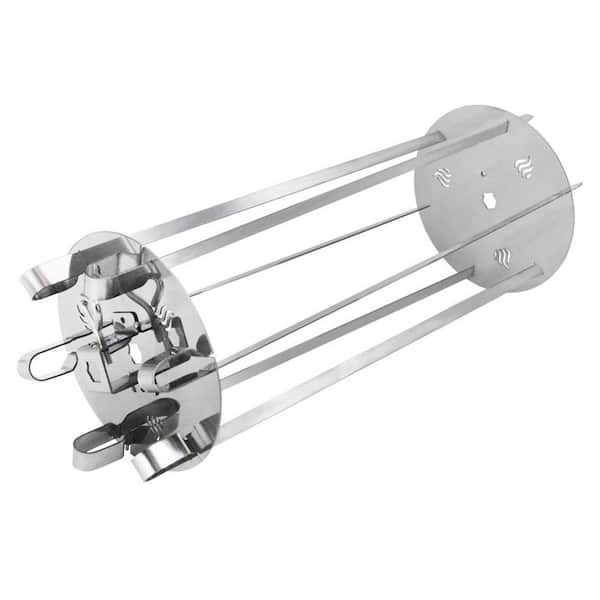 Hitechluxe Rotating Skewer Stainless Steel System Grilling Set, Replacement Grill Part Fits for Any Rotisserie Grill
