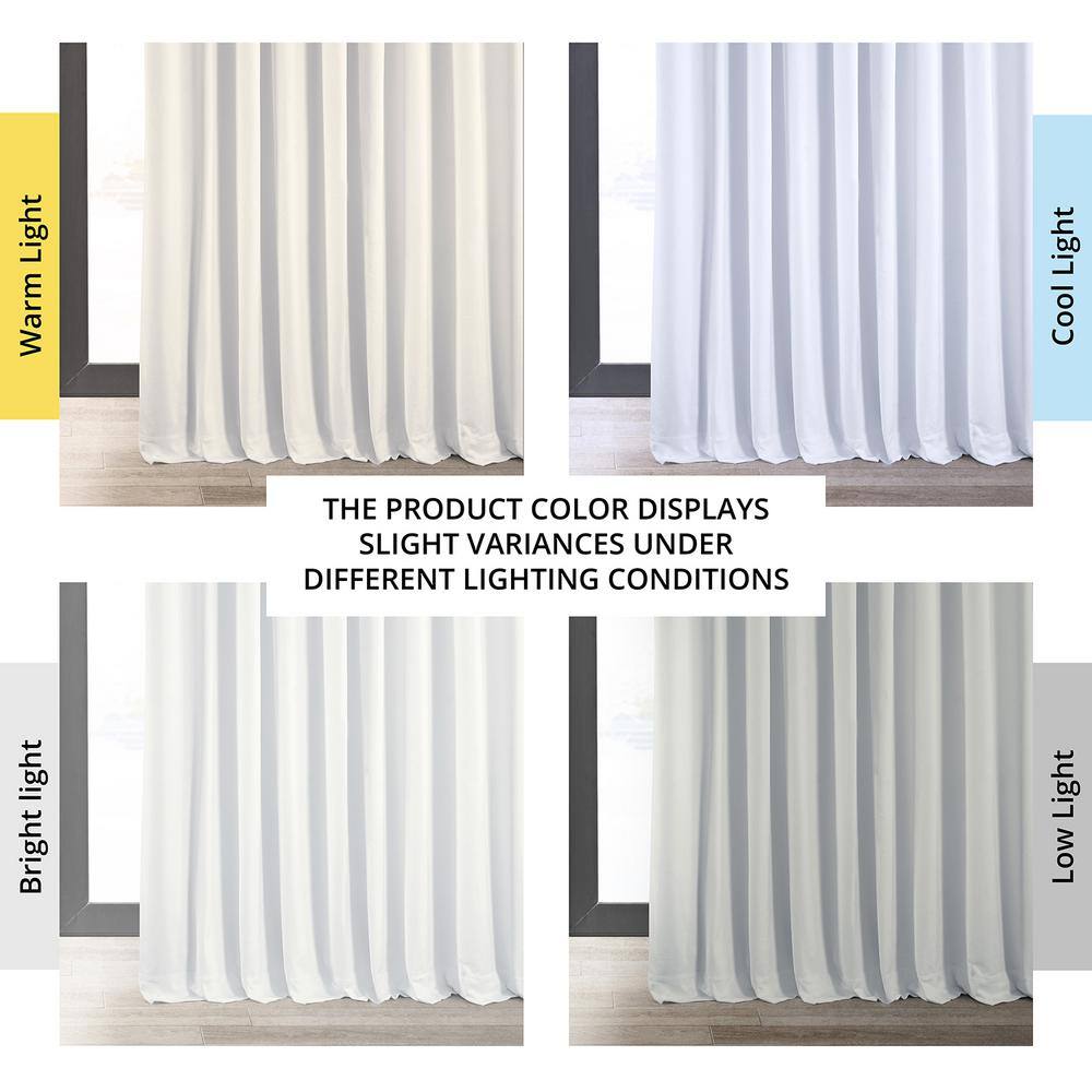 Primary White Velvet Blackout Curtain Panel 100 x 96 Inches
