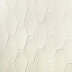 Ivy Hill Tile Birmingham Hexagon Vanilla 4 in. x 8 in. Polished Ceramic ...